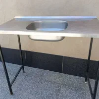 اجاق گاز پنج شعله وسینگ ظرفشویی یک متر دو سینی
