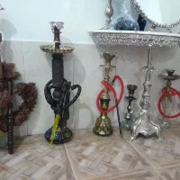 قلیان .قلیون چوب و فلز برنج