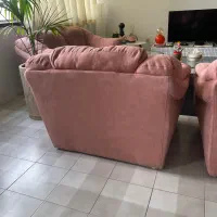 مبل ترک صورتی ۶ نفره کاملا سالم|مبلمان خانگی و میز عسلی|تهران, اکباتان|دیوار
