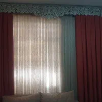 پرده پذیرایی به همراه کتیبه|پرده، رانر، رومیزی|اهواز, کیان اباد|دیوار