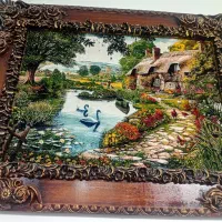 تابلو فرش طبیعت زبیا چوپی