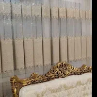 سه عدد پرده حدود سه متری ترک و حریر هندی