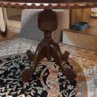 میز نهارخوری گرد ۶ نفره با شیشه ۶میل