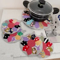 زیر قابلمه و دستگیره چهل تیکه|سفره، حوله، دستمال آشپزخانه|دامغان, |دیوار