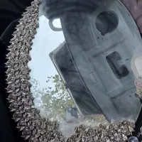 آینه شمعدان برنجی روکش نقره ای