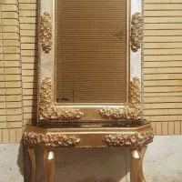 آینه کنسول طلایی سلطنتی