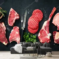 قصاب ماهر و فروشنده خانم وصندوق دار