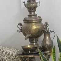 سماور زغالی 4لیتری برنج