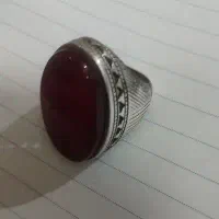 انگشتر نقره عقیق یمنی کهنه قواره دار