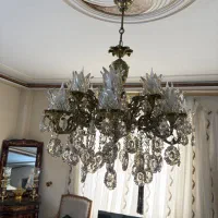 2 تا لوستر برنج|لوستر و چراغ آویز|محمدیه-قزوین, |دیوار