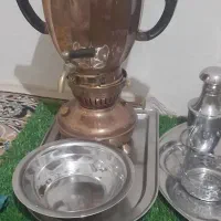 سماور برنجی ۱عدد چایدون قندون. قوری انگاره وجام|کلکسیون اشیاء عتیقه|اصفهان, بیدآباد|دیوار