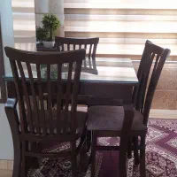 میز نهارخوری ۴ نفره تمام چوب|میز و صندلی غذاخوری|قزوین, |دیوار