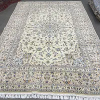 فرش دستباف (بساک) ۹ متری کرم اعلاباف کاشی|فرش|مشکیندشت, |دیوار