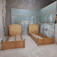 تخت نوجوان تمام چوب و میز تحریر