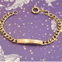 دستبند پلاک بچه گانه طلا