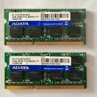 دو عدد رم Adata 2GB DDR3 SO-DIMM