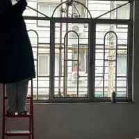 فروش ۳ عدد پنجره و شیشه دودی و میله پرده سالم باهم|مصالح و تجهیزات ساختمان|تالش, هشتپر|دیوار