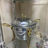 سوفله خوری استیل دسته طلایی  رزلند