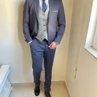 کت شلوارجلیقه آبی|لباس|تبریز, |دیوار