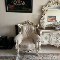 مبل ۹نفره کنسول و آئینه و ویترین چوب گردو|مبلمان خانگی و میز عسلی|فردیس, دهکده|دیوار