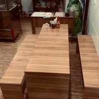 میز وصندلی ملامین گردویی