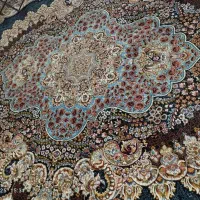 قالی ارکیده سرمه ایی درحد نو