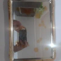 سینی استیل دور زرد اصل