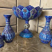 تنگ و بستنی خوری مینا کاری مسی|صنایع دستی و سایر لوازم تزئینی|اصفهان, جاوان|دیوار