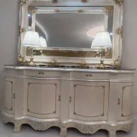 آیینه و کنسول چوبی