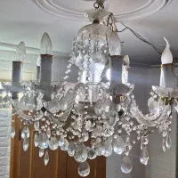 لوستر کریستالی قدیمی ۸ شاخه