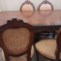 میز وصندلی هشت نفر کارکرده قیمت هشت میلیون تومان