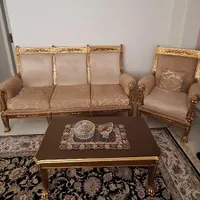 مبلمان ۹ نفره چوب گردو اصل|مبلمان خانگی و میز عسلی|تهران, شهرک تختی|دیوار