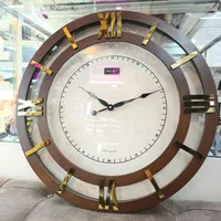 ساعت دیواری ۶۰ سانت چوبی HELMOT با ایندکس آینه ای|ساعت دیواری و تزئینی|تبریز, |دیوار