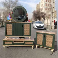 میز تلویزیون/کنسول آینه/و جاکفشی حصیری|میز تلویزیون|تهران, شهرک ولیعصر جنوبی|دیوار