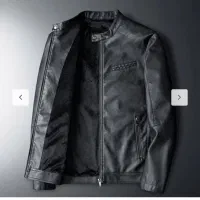 کاپشن چرم مردانه داخل پشمی نو نو نو اتیکت داره