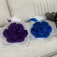 دسته گل بنفش در تعداد شاخه های متفاوت|گل مصنوعی|ارومیه, |دیوار