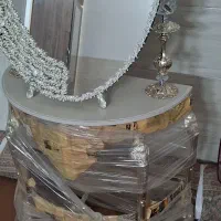 آینه و شمعدان نقره ای نو|صنایع دستی و سایر لوازم تزئینی|حمیدیا, |دیوار