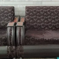 مبل دسته چوبیِ مخمل