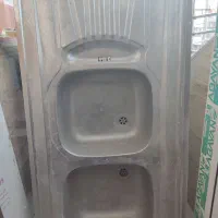 سینک ظرفشویی دو کاسه در حد نو