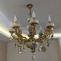 ۲ عدد لوستر تمام برنجی