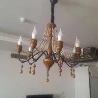 لوستر ۸ شاخه چوبی