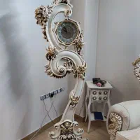 ساعت ایستاده چوب راش منبت کاری شده