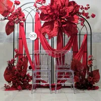 اجرا تم دیزاین گل‌آرایی حنا بندان ولنتاین