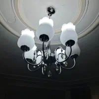 لوستر ۷شاخه کروم نقره ای کاملا سالم و درحد نو.۲عدد|لوستر و چراغ آویز|فردیس, شهرک ارم|دیوار