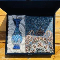 ست هدیه اداری ترمه و گلدان میناکاری 20 با جعبه|صنایع دستی و سایر لوازم تزئینی|اصفهان, نقش جهان|دیوار