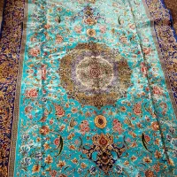 قالیچه تمام ابریشم کاشان