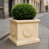 فروش گلدان مربعی بزرگ شهری فضای باز سبک وزن|گل و گیاه طبیعی|اسکو, |دیوار