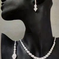 سرویس نقره روکش طلای سفید همراه ساعت نقره لوکس|بدلیجات|تبریز, |دیوار