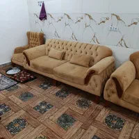 مبل ۷ نفره در حد نو|مبلمان خانگی و میز عسلی|آغاجاری, |دیوار