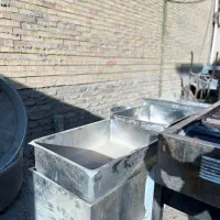 سه عدد ابکش بزرگ استیل توری   دو عدد لگن استیل|ظروف پخت‌وپز|چهاردانگه (تهران), |دیوار